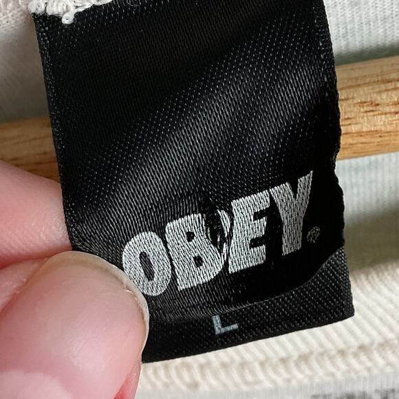 Vintage Obey Single Stitch Tee Shirt Mens Pure Cotton Large Punk Rock - Picture 8 of 12